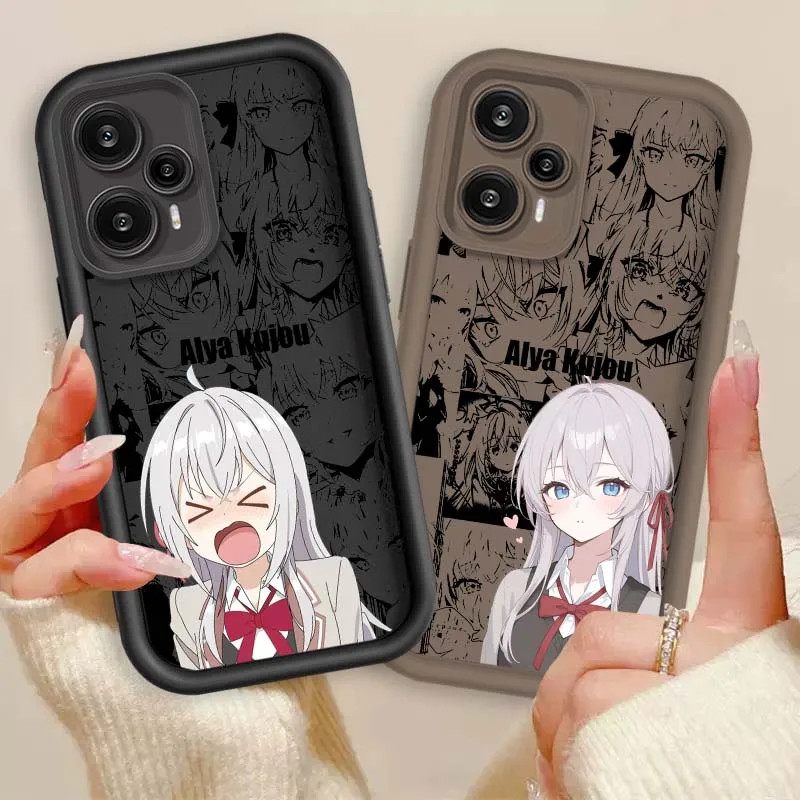 Alya Kujou Anime para Xiaomi Poco X3 X4 X5 X6 X7 C65 C75 M4 M5 M5S F6 F4 F5 Pro GT NFC ojo escalera funda de teléfono