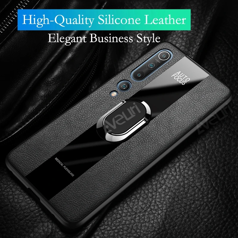 Funda de teléfono con anillo de cuero PU para Xiaomi Mi 10T Lite 11T 12T 13T Pro Poco X3 NFC F3 F4 GT F5 Redmi Note 9S 10S 9 10 Pro - imagen 5