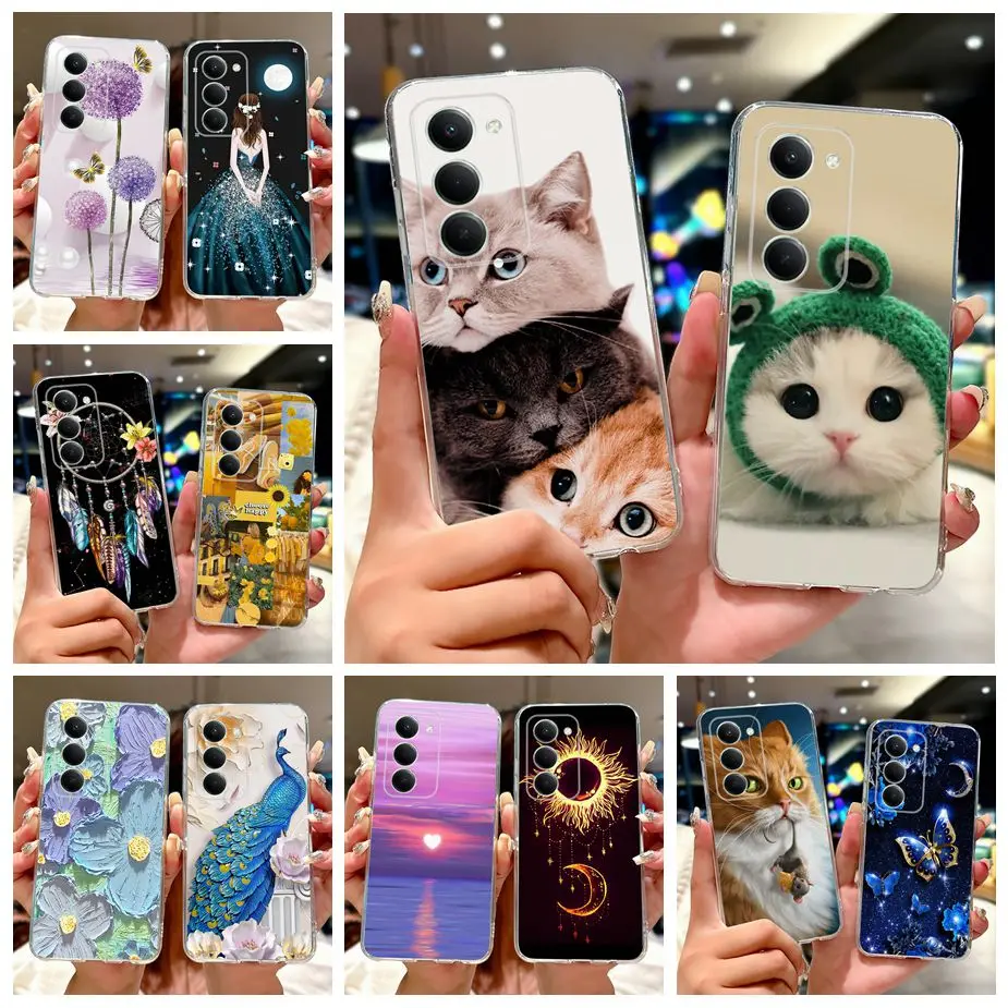 Para Xiaomi Redmi 15 5G funda lindo gato de lujo cubierta pintada 6,9 ''funda de teléfono suave y delgada para Xiaomi Redmi 15 Redmi15 4G Fundas Coque