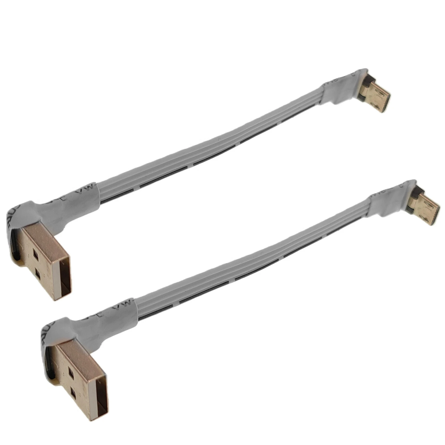 Blanco 5CM recto arriba abajo izquierda derecha en ángulo 90 grados USB Micro USB macho a USB macho Cable conector de carga de datos para tableta - imagen 3