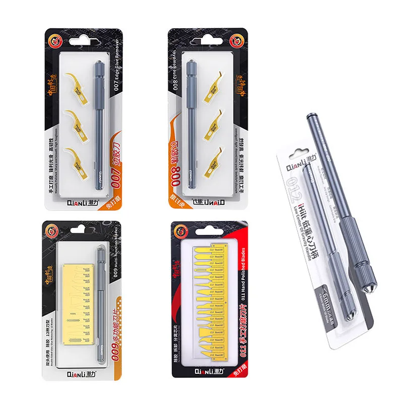 Qianli-cuchillo removedor de pegamento IC de CPU, hoja fina, placa base, Chip BGA, herramienta de cuchillo de palanca de raspado de limpieza, 007, 008, 009, 011, 012
