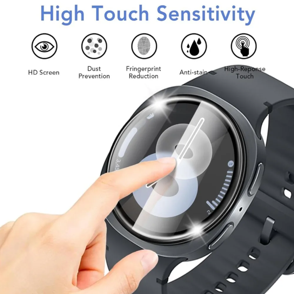 3/5 Uds vidrio templado para Samsung Galaxy Watch 8 7 6 5 4 Classic Ultra 40mm 44mm 47mm Protector de pantalla con herramienta de fácil instalación - imagen 2