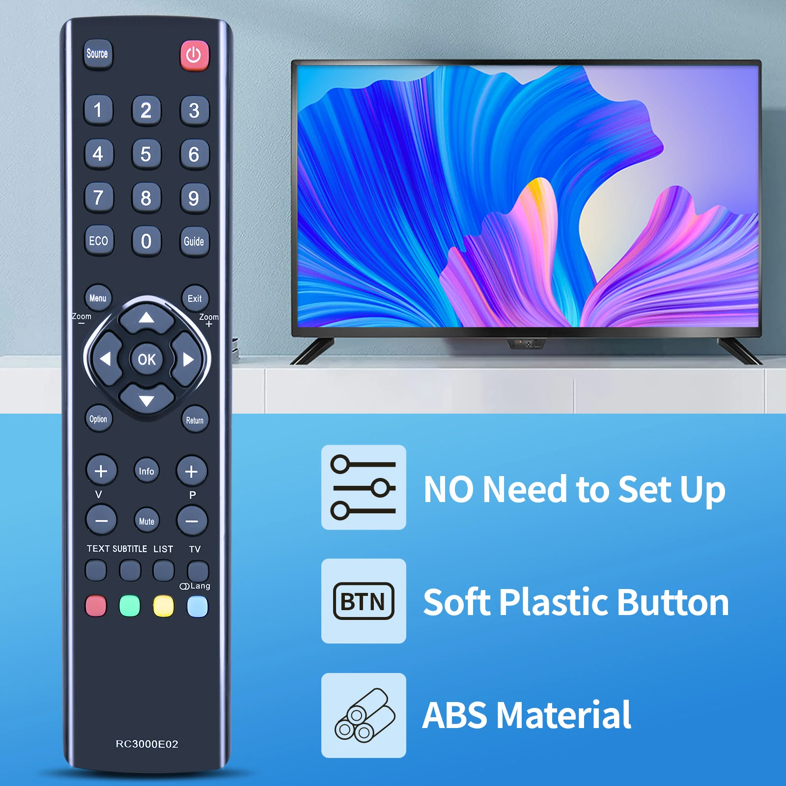 Nuevo RC3000E02 para Control remoto de TV TCL para L32E3003 H32E4403 H32D4026 L39F3300FC - imagen 3