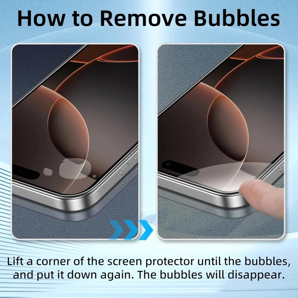 1/3/5PCS HD Cristal Templado Para iPhone 16 17 Pro Max 16e 15 14 13 12 Protectora de Pantalla Para iPhone 11 12 13 Mini Cristal Protector Película iPhone 16 Pro Max Glass - imagen 5