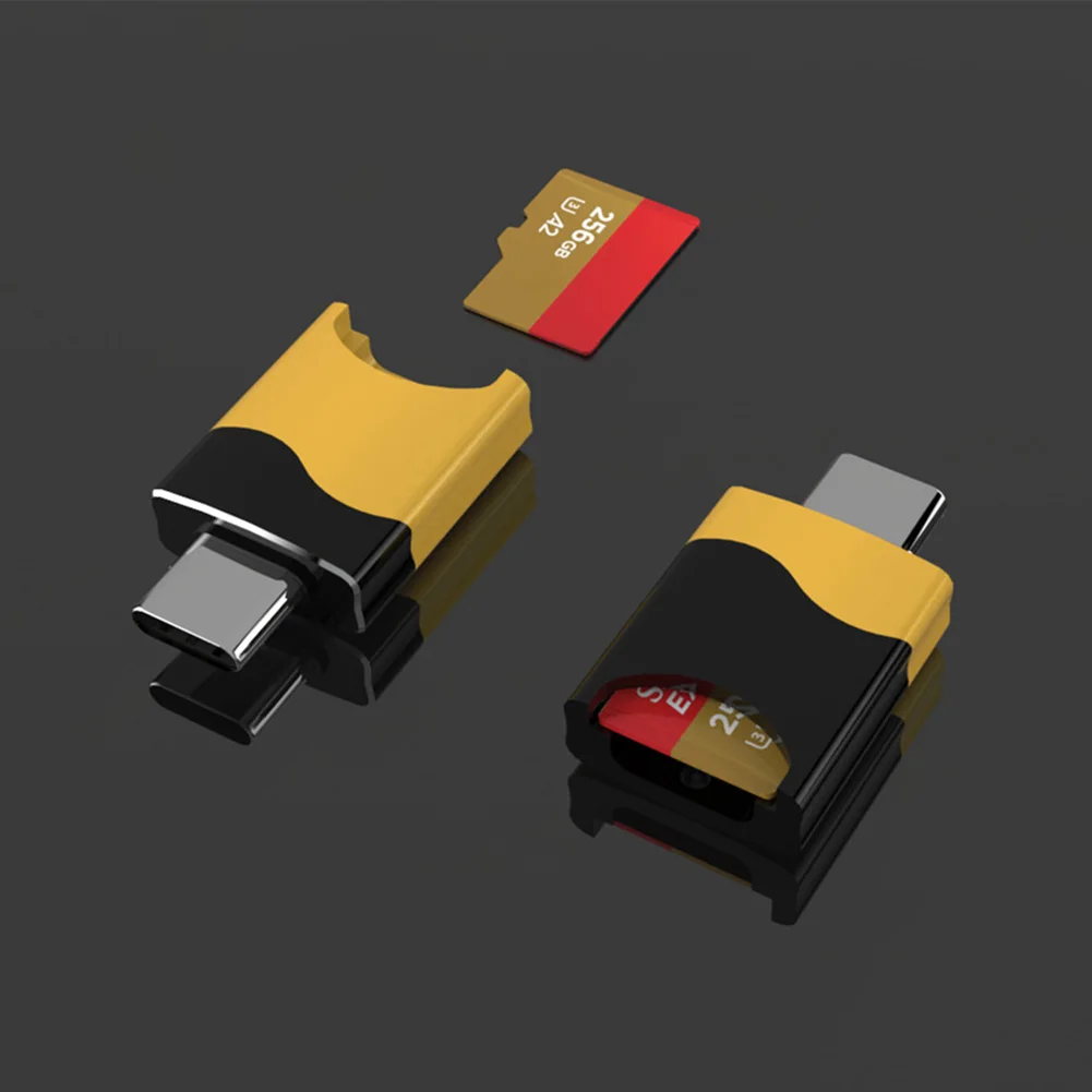 Una unidad flash USB con una caja amarilla y negra