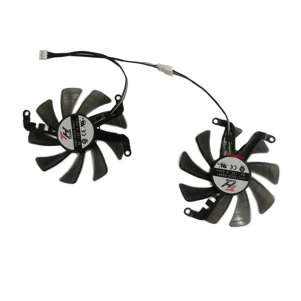 2 uds/Set,Ventilador de tarjeta gráfica,Enfriador GPU Tarjeta de vídeo,TH9215S2H-PAA01,para Gainward RTX3050 Ghost ,para Gainward RTX 3060 Ti Ghost OC V1 ,para Gainward RTX 2060 SUPER,reemplaza FY09015M12LPA - imagen 4