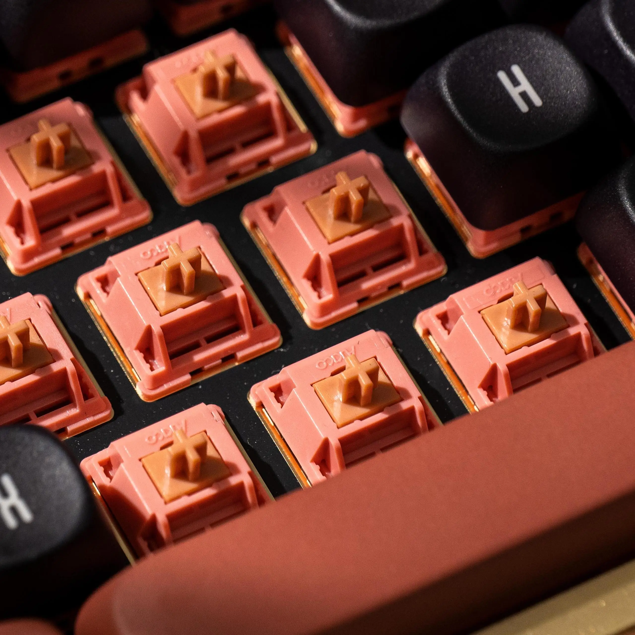 Akko-interruptor lineal de palisandro, 5 pines, 40gf, de fábrica, Lubed, de paso bajo profundo, Compatible con teclado mecánico MX (45 piezas) - imagen 5