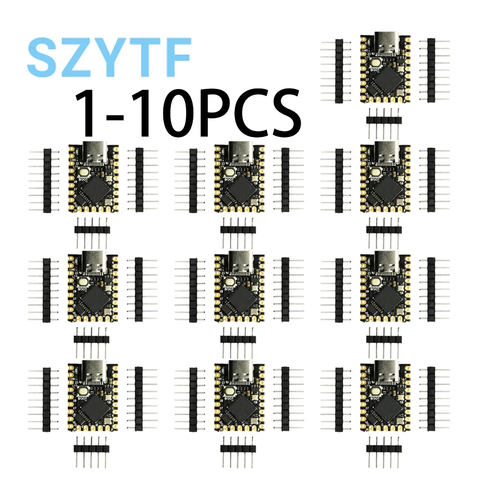 1-10 Uds RP2040 SuperMini Raspberry Pi Pico Placa de desarrollo de doble núcleo compatible con Mciro Python 2MB Flash