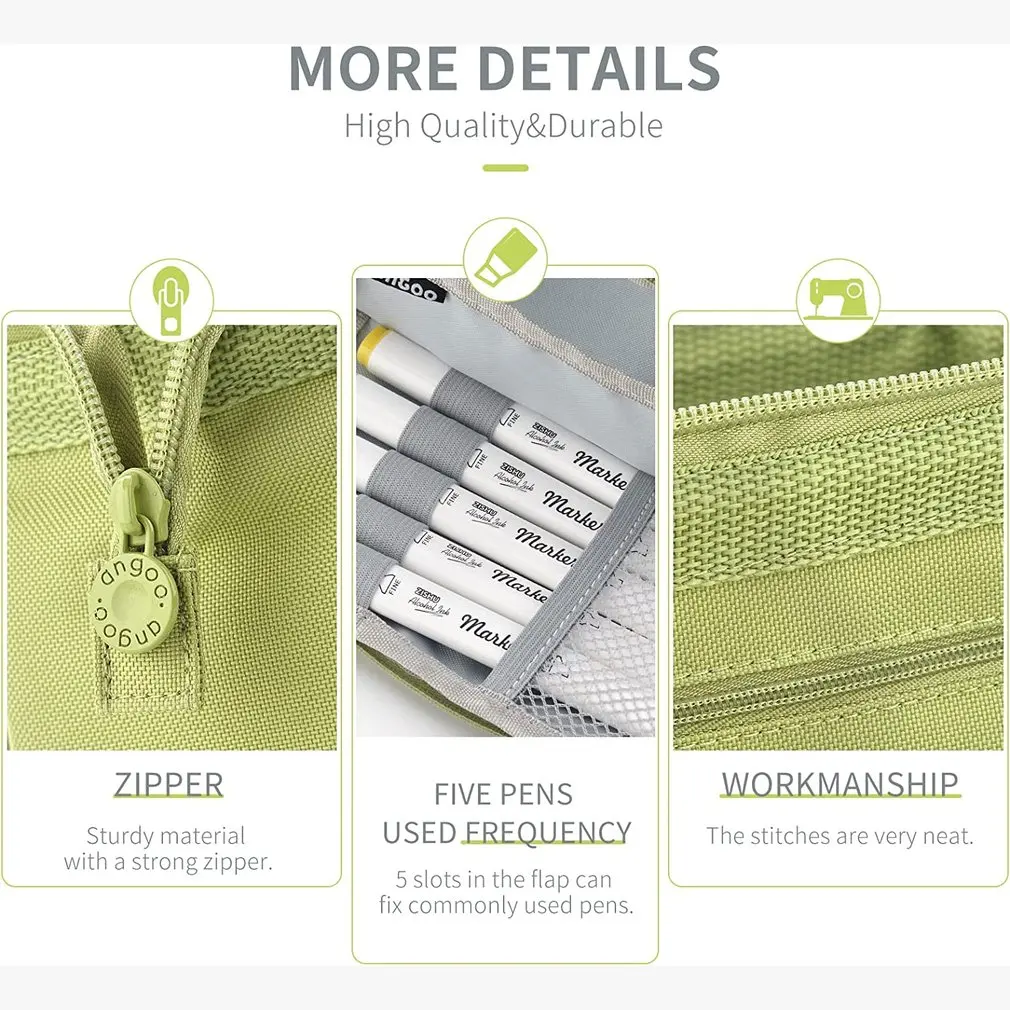 Bolsas de lápices multifuncionales de gran capacidad, caja de bolígrafos para estudiantes y niños, almacenamiento de papelería escolar, venta al por mayor - imagen 5