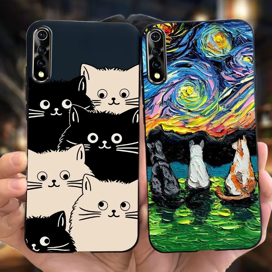 Funda trasera delgada de silicona suave para Vivo S1, carcasa a prueba de golpes, patrón de moda, Protector para Vivo Y7s, V17 Neo 1907 V1907 V1913A - imagen 2