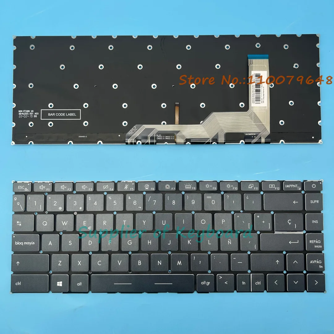 Nuevo teclado inglés/ruso/español/francés/italiano/árabe/hebreo para MSI WS66 10TK 10TL 10TM 11UK 11UM 11UMT MS-16V2 negro/gris - imagen 5