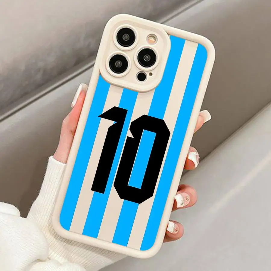 Funda de teléfono con número de fútbol de dibujos animados para iPhone 16 Pro Max 15 Plus 14 13 12 11 16e 15 14 16 Pro 13Pro, funda suave - imagen 4