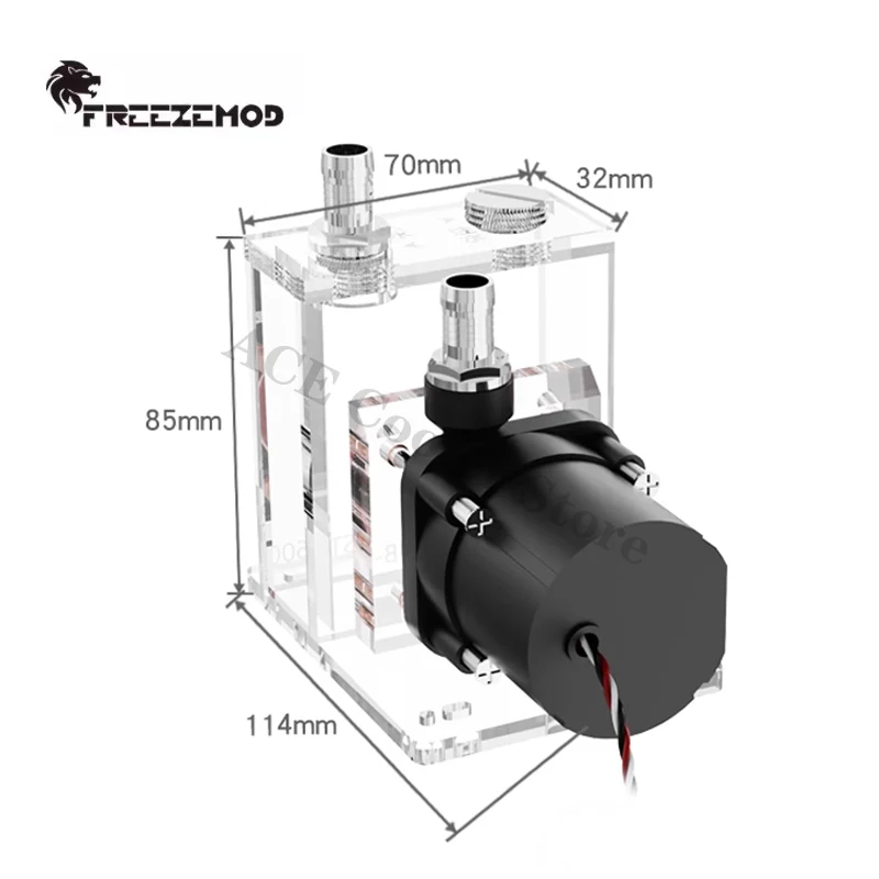 FREEZEMOD depósito de bomba de agua AIO para teléfono móvil/portátil/instrumento Industrial refrigeración por agua silenciosa, flujo 600-700L/H PUB-ST600 - imagen 2