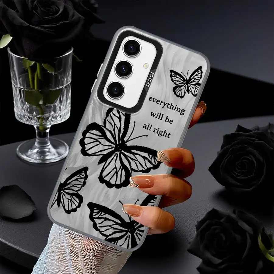Hermosa funda de mariposa para Samsung Galaxy A36 A53 A24 A26 A73 A32 A33 A34 A23 A25 A22 A52 funda trasera para teléfono - imagen 3