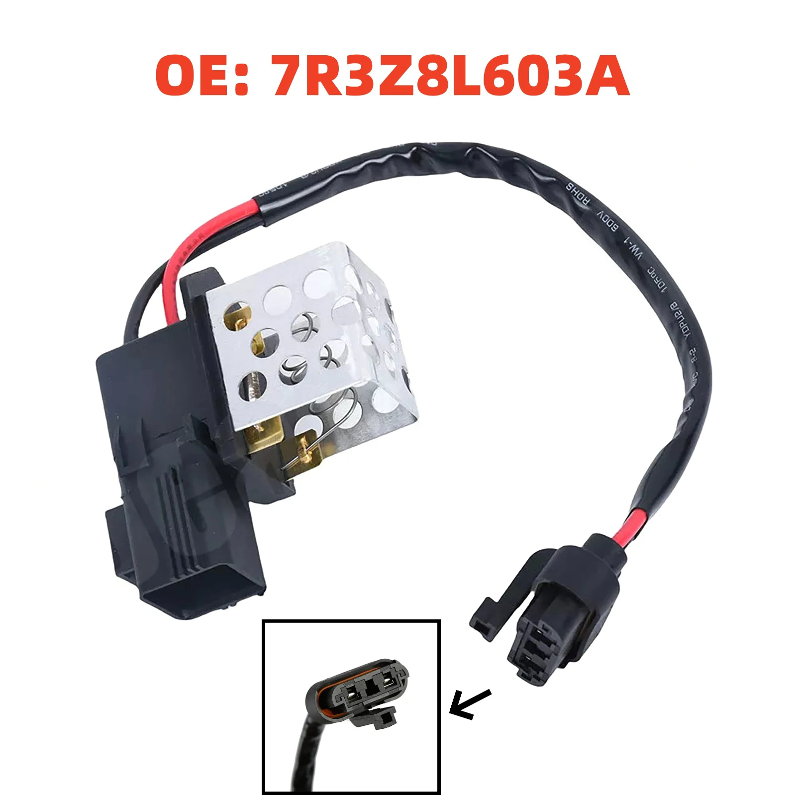 Resistor de ventilador de refrigeración de motor de coche de alta calidad, reemplazo 7R3Z8L603A para Ford Mustang 2005-2010, accesorios para automóviles, piezas de reparación, 1 unidad