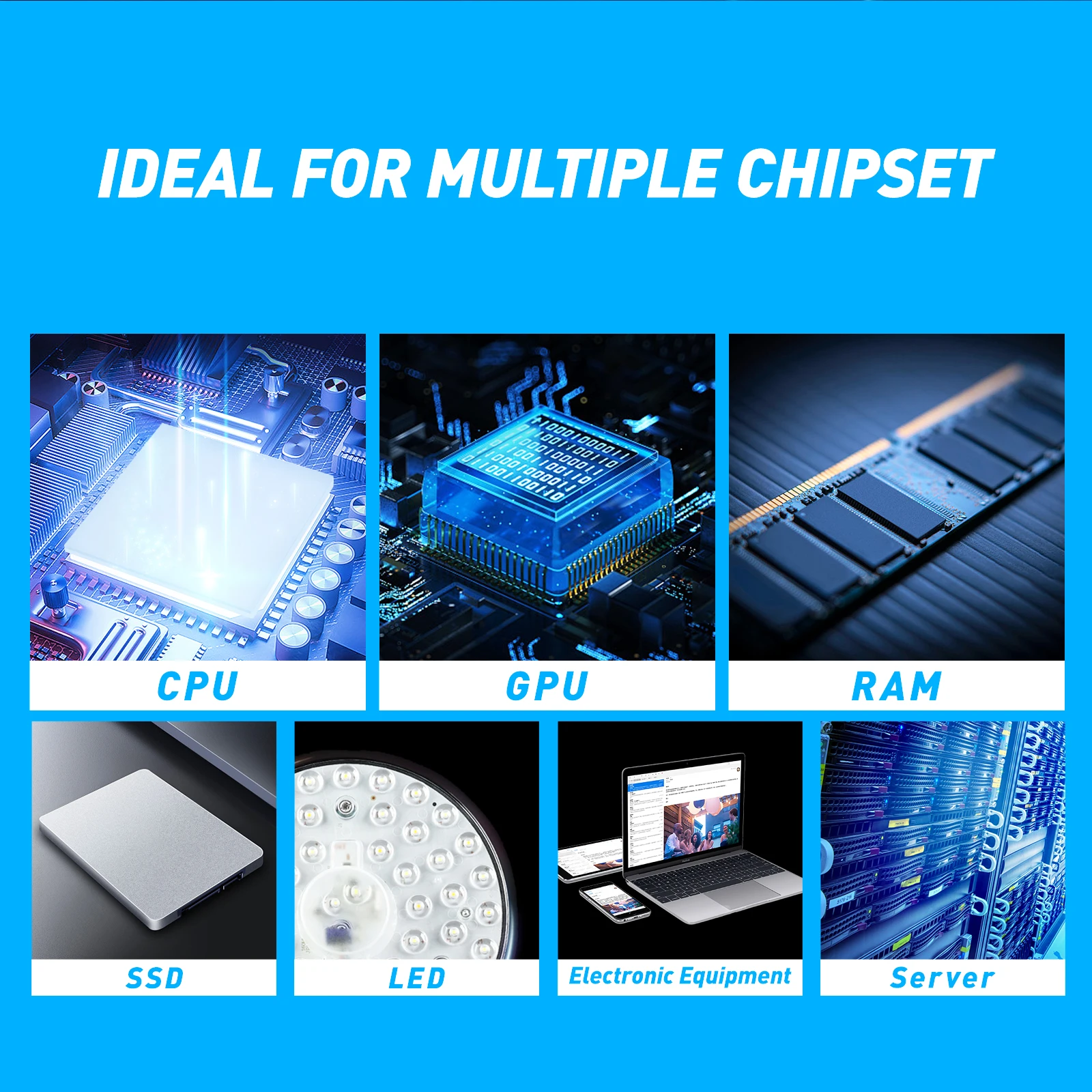 Almohadilla térmica Power train 18W/Mk 120 × 20MM almohadilla térmica de refrigeración resistencia a altas temperaturas GPU CPU alta conductividad térmica - imagen 3