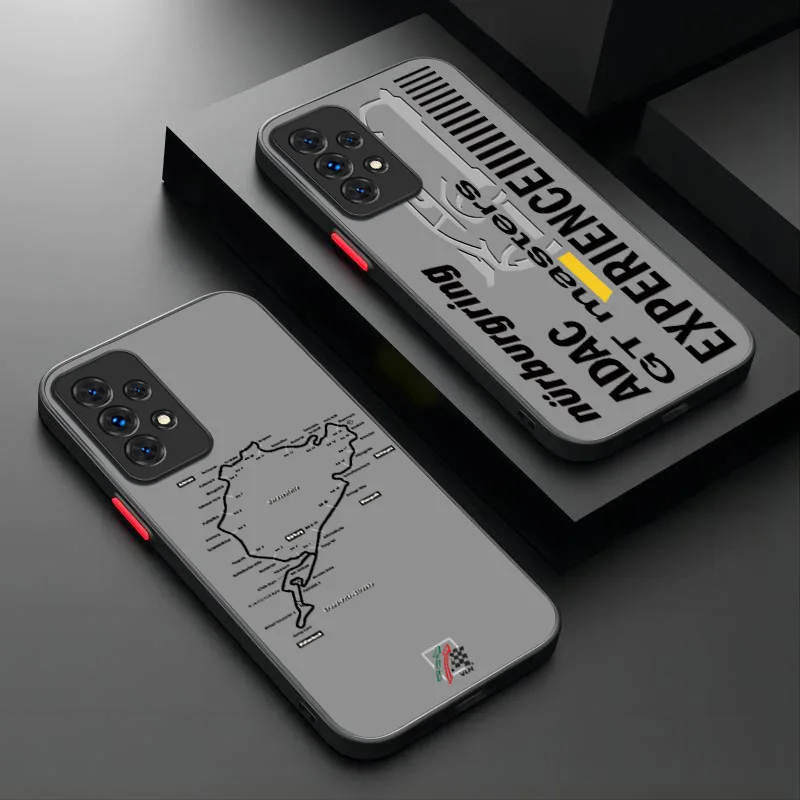 Nurburgring funda de pista de carreras deportivas para Samsung Galaxy, A54, A34, A24, A14, A13, A73, A23, A05, A05S, A72, A52, A52S, A32, A22, A12, A31, A51, A71