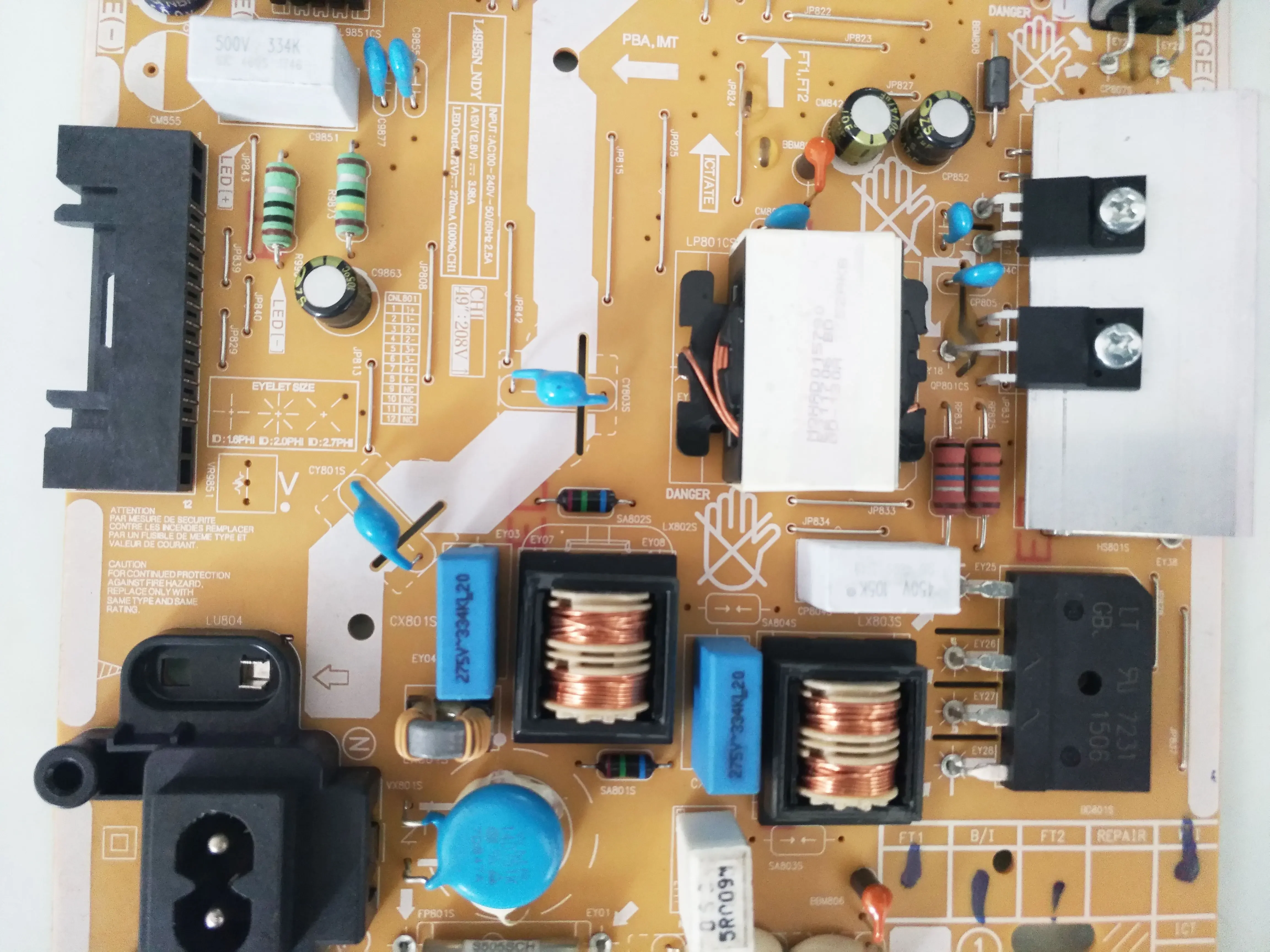 BN44-00957B = BN44-00957A BN4400957A L49E5_NDY L49E5N_NDY Placa de alimentación de TV/LED es para HG43AF690DJXXZ HG43AF690DJ - imagen 4