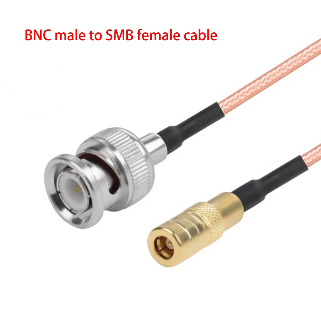 1 unidad BNC macho hembra a conector SMB adaptador de Cable coaxial RF de ángulo recto RG316 15cm nuevo - imagen 3