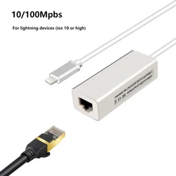 Adaptador RJ45 a Lightning para iPhone 14/13/12/11/XR/XS/8/7/Plus