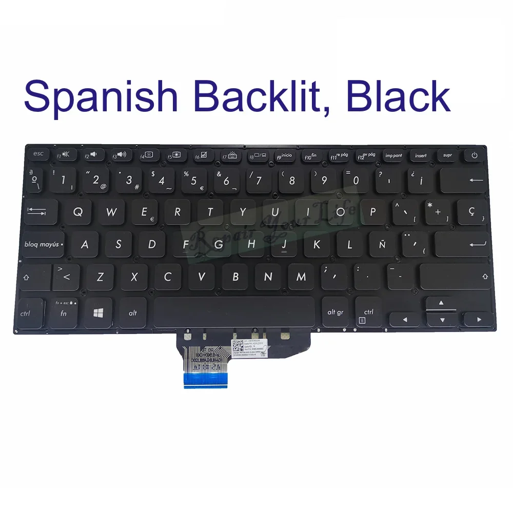 Teclado retroiluminado francés español para ASUS VivoBook S14 S430 K430 A430 S4300F S4300U S430FA S430FN S430UA Francia AZERTY teclados - imagen 2
