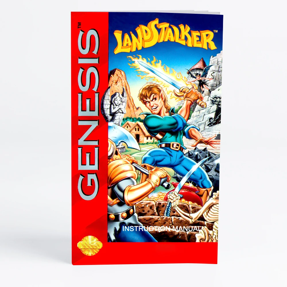 Cartucho de juego Retro Landstalker de 16 bits para consolas de videojuegos Sega Genesis Megadrive