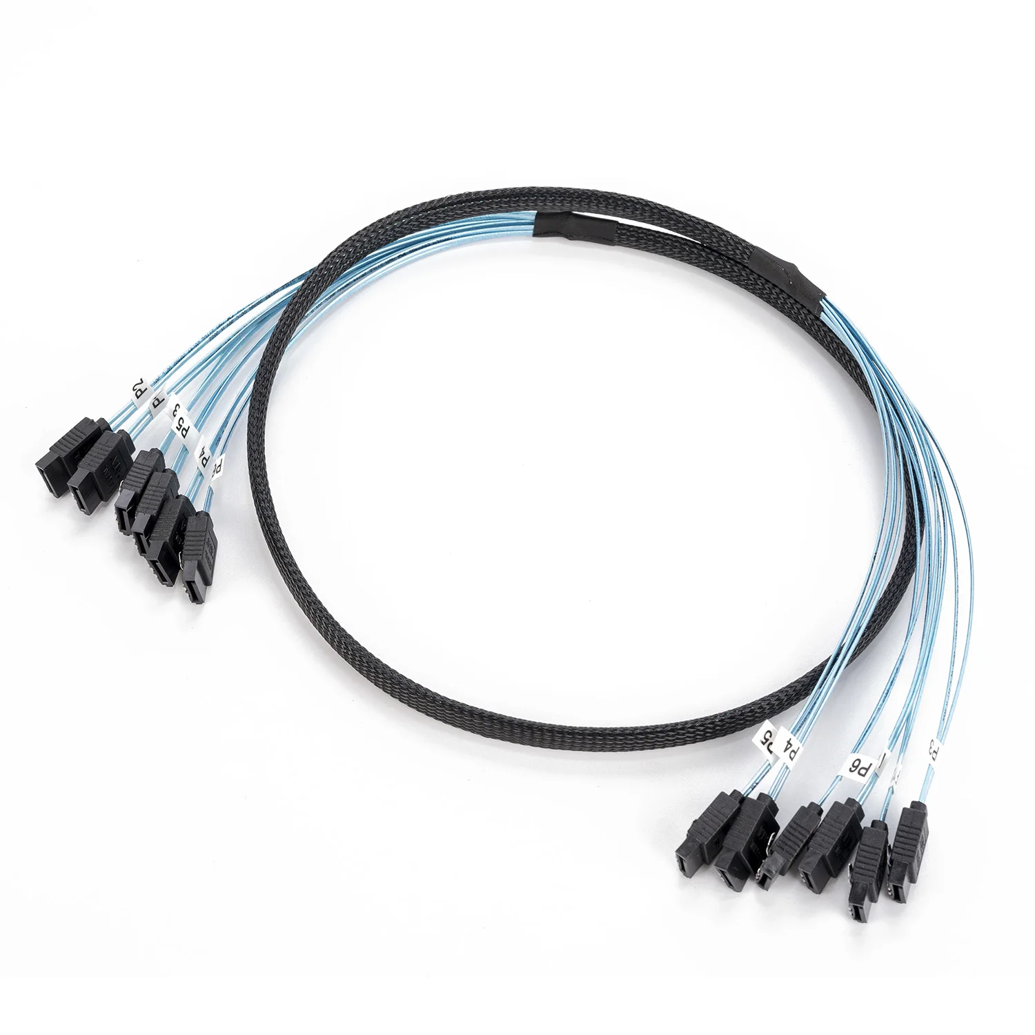 Juego de cables SATA de 4/6/8 piezas, Juego de 4/6/8 cables SATA 3,0 para PC, Cable SATA SAS de 7 pines, 6Gbps, Cable de datos para disco duro, unidad SSD, Servidor NAS - imagen 3