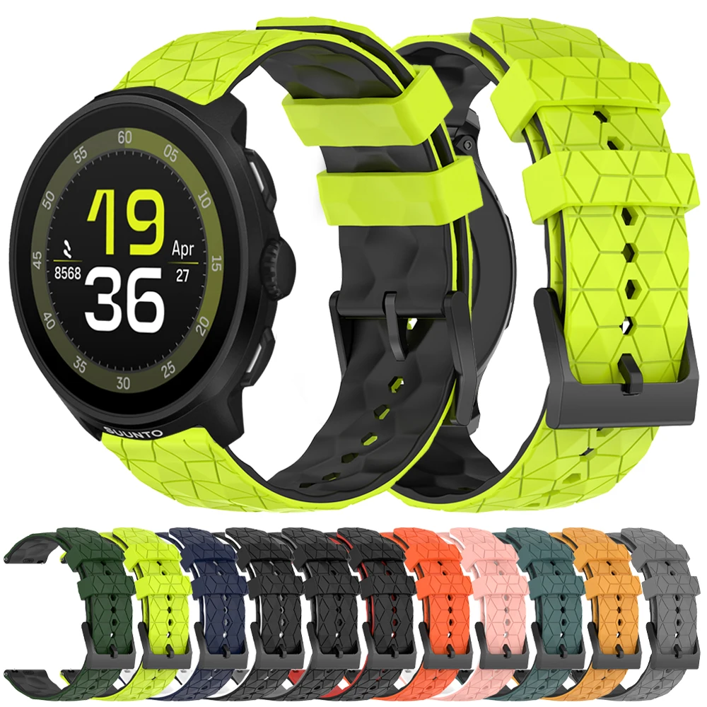 Correas de reloj de silicona de 22mm para SUUNTO 9 PEAK DLC/PRO, correa suave deportiva para SUUNTO RUN OCEAN RACE S VERTICAL, pulsera de repuesto