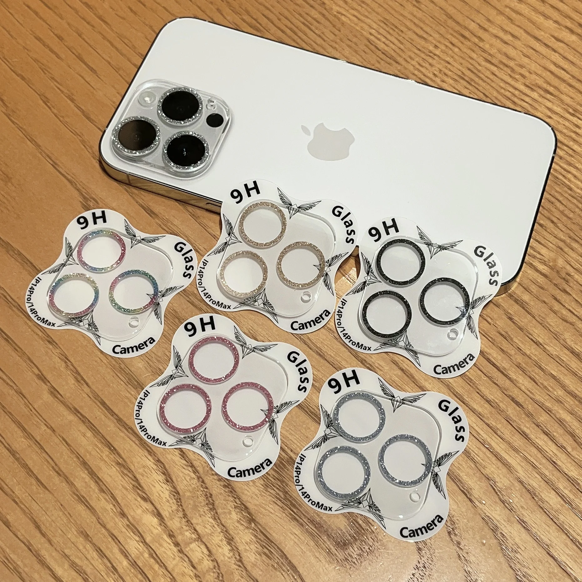 Cristal de lente de cámara para IPhone, Protector de pantalla de cristal templado brillante, 15Pro, 13, 12 Mini Pro Max, 14 Plus, 13mini, 13Pro