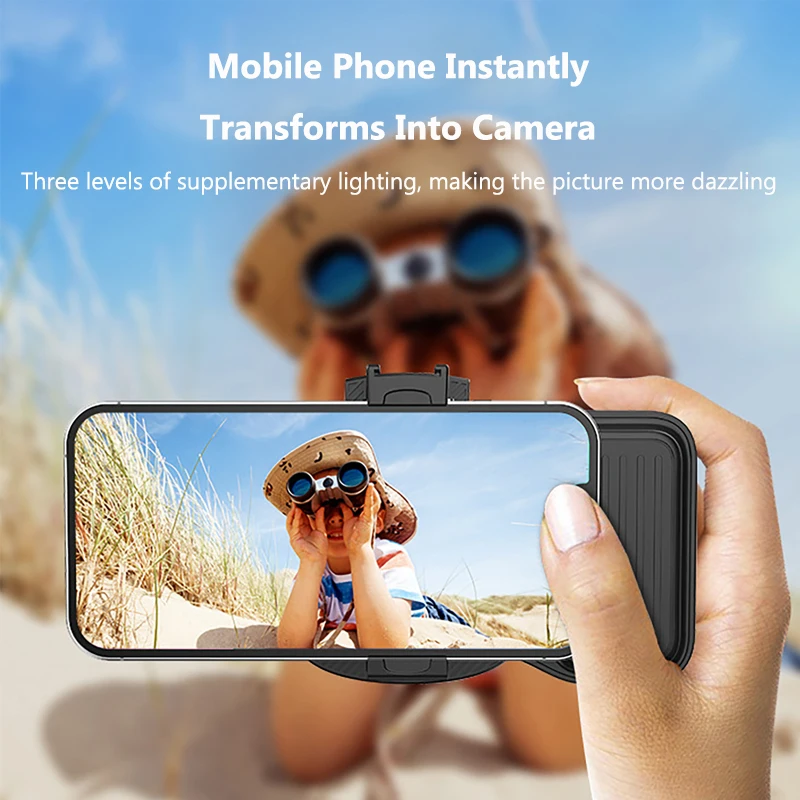 Estabilizador de Selfie con mango Bluetooth para teléfono inteligente, palo de mano, luz de relleno para Selfie Vlog, accesorios de fotografía - imagen 5
