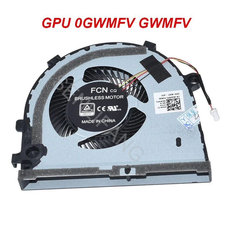 Ventilador de CPU GPU 0TJHF2 0gwmfv para DELL G3 3579 3779 G5 5587 15, refrigeración de ordenador portátil de cuatro pines DC5V 0.5A - imagen 3