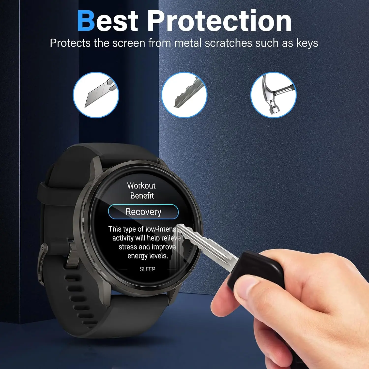 Protector de pantalla para Garmin Venu 4, 45mm, 41mm, película curvada antiarañazos, protección de cobertura completa para accesorios de película Garmin Venu4 - imagen 2