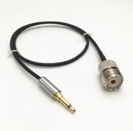Nuevo Conector hembra UHF a conector macho Mono de 3,5mm 1/8 "50 Ohm RG174 Cable Coaxial RF puente - imagen 3