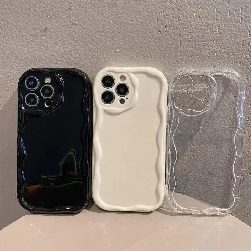 Funda de teléfono para Huawei Honor 90 Lite 5G P30 Mate 30 40 Pro P40 Nova 9 SE 10 SE 11 5T 7 Pro cubierta Color sólido suave 3D ondulado curvo - imagen 5