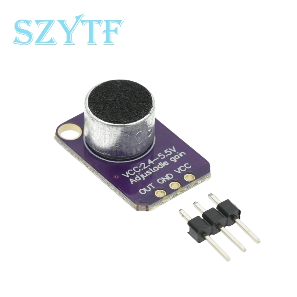 Módulo amplificador de micrófono eléctrico GY-MAX4466, ganancia ajustable para Arduino, MAX4466