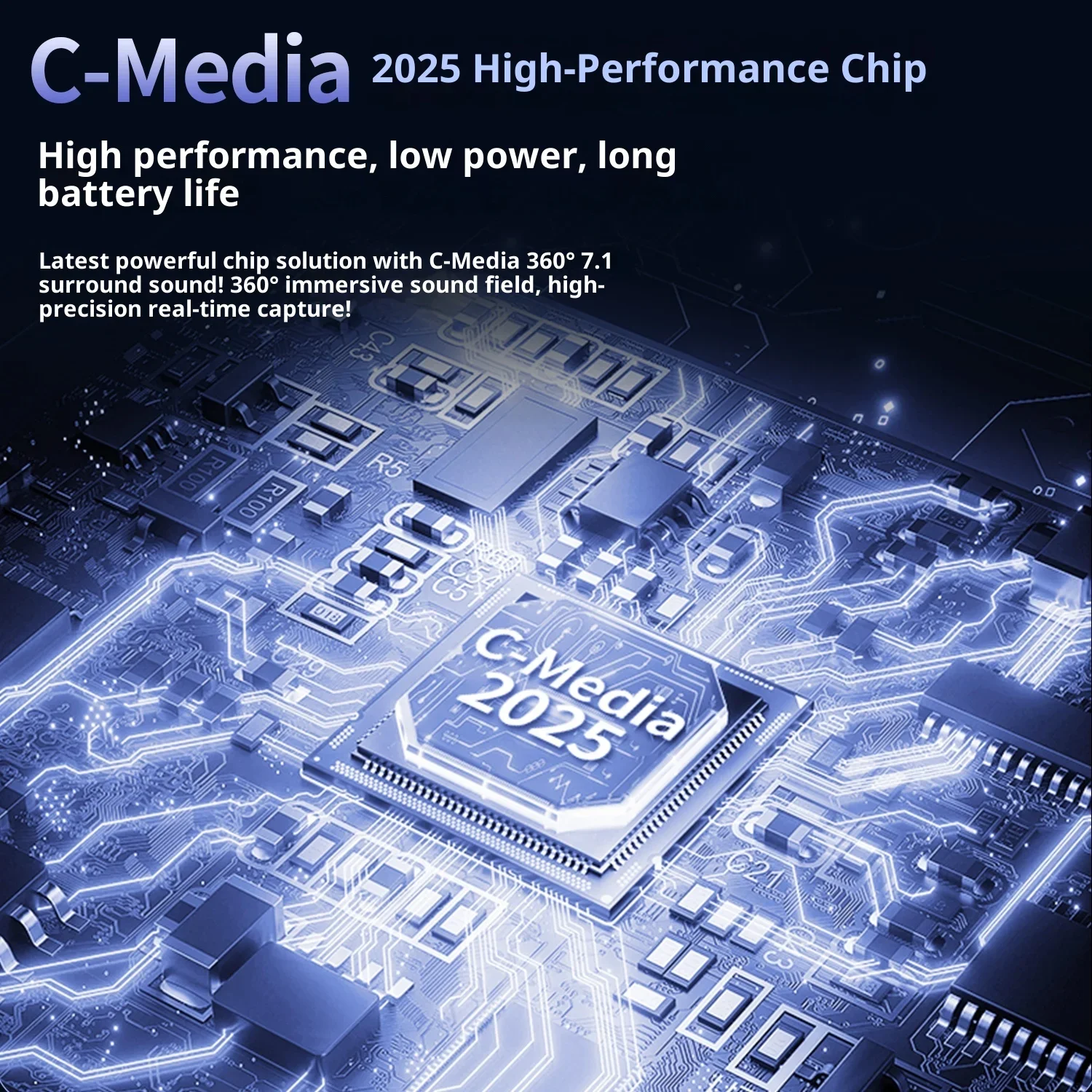 AULA A7 Pro auriculares 4 modos inalámbricos Bluetooth auriculares para juegos reducción de ruido inteligente envolvente 7,1 efecto de sonido baja latencia - imagen 5