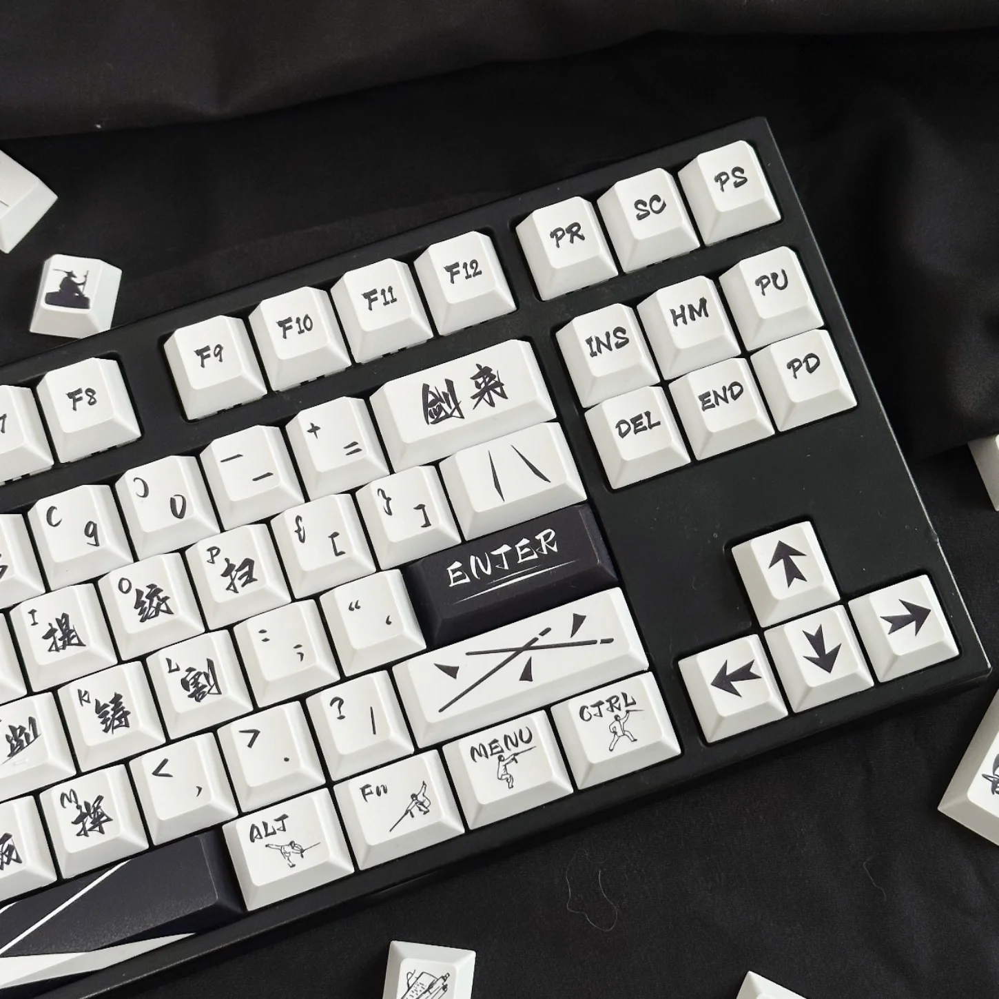 Juego de teclas Xiake PBT, llavero de teclado creativo Cherry de 137 teclas, Compatible con teclados mecánicos 60/64/84/98/108