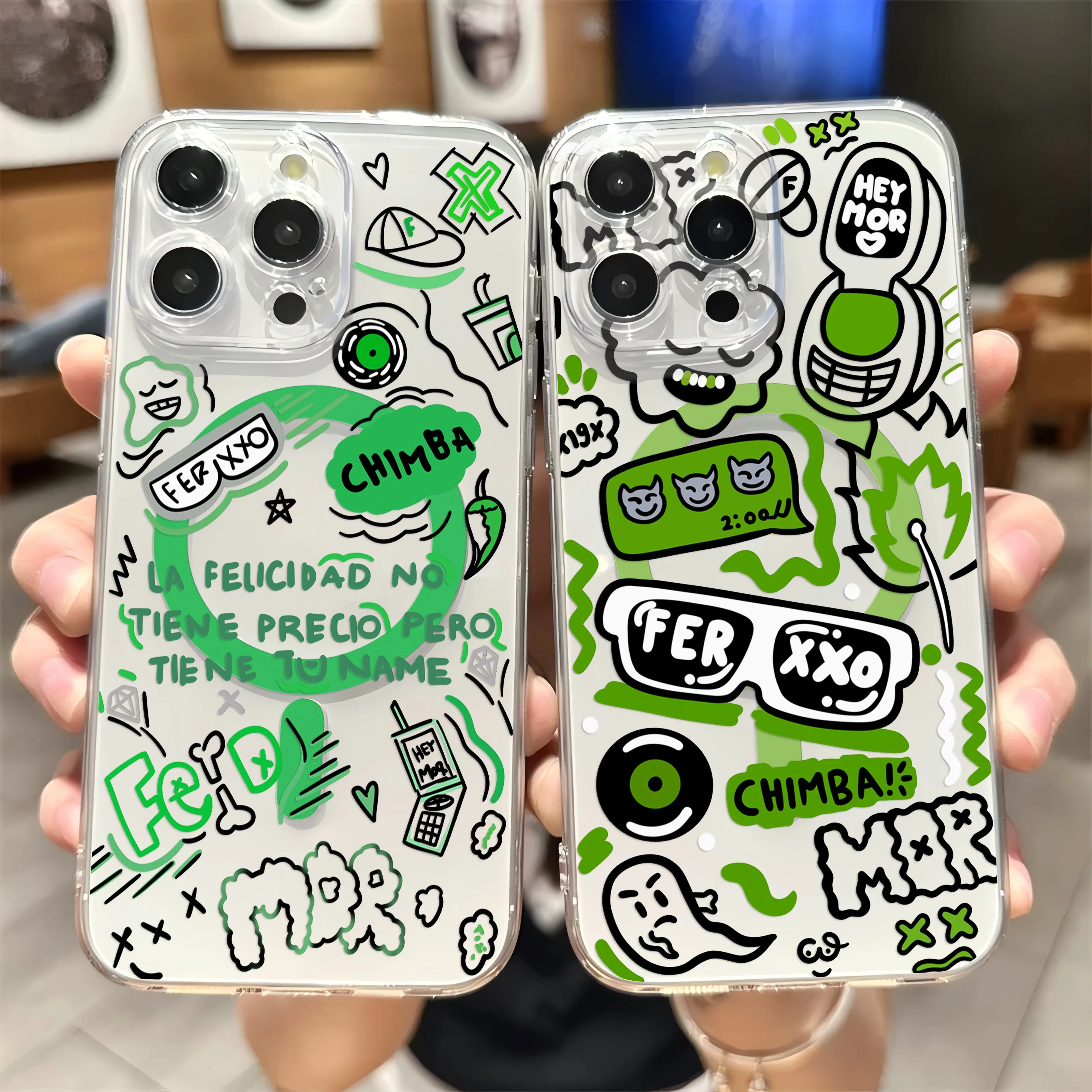 Hot Rapper F-FER XXO Cool Magsafe funda de teléfono magnético para Samsung Galaxy S25 S24 S23 S22 S21 S20 FE Plus Ultra 5G funda suave de TPU