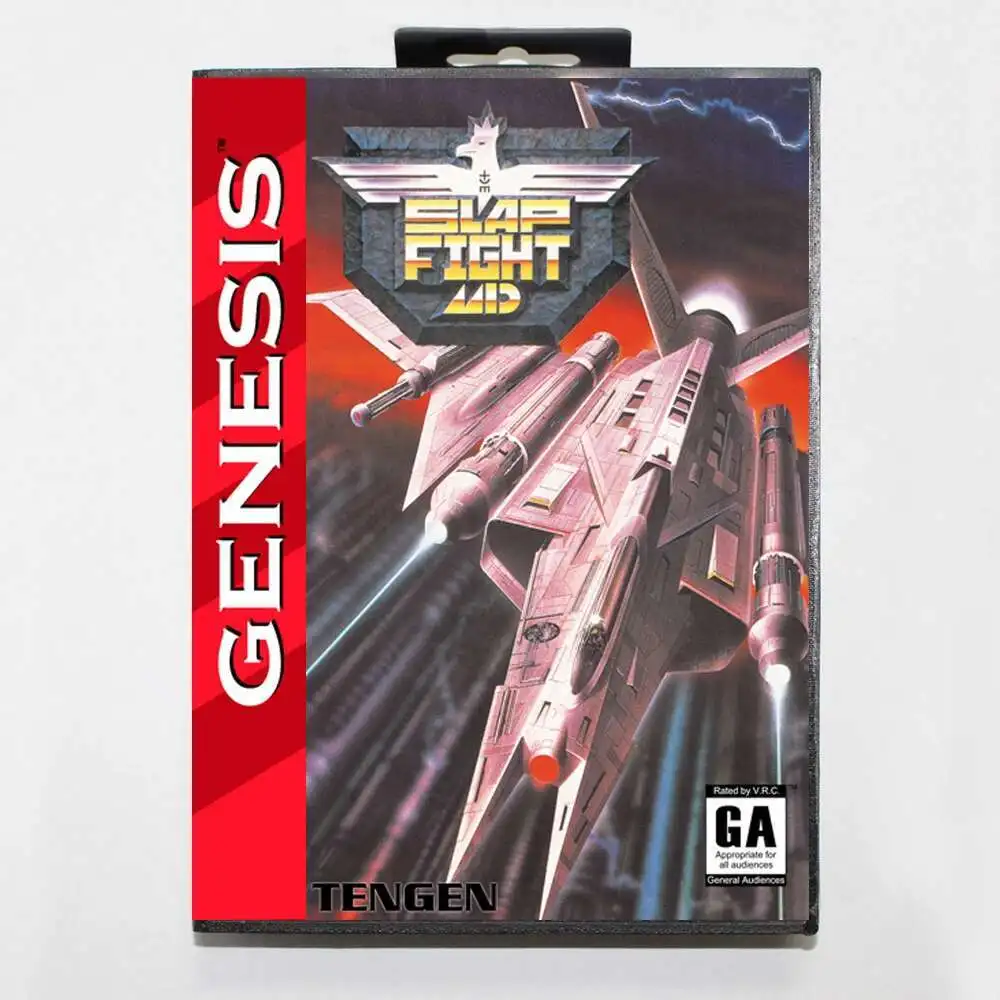 Tarjeta de juego Slap Fight MD con caja estadounidense personalizada para consola Sega Megadrive Genesis de 16 bits