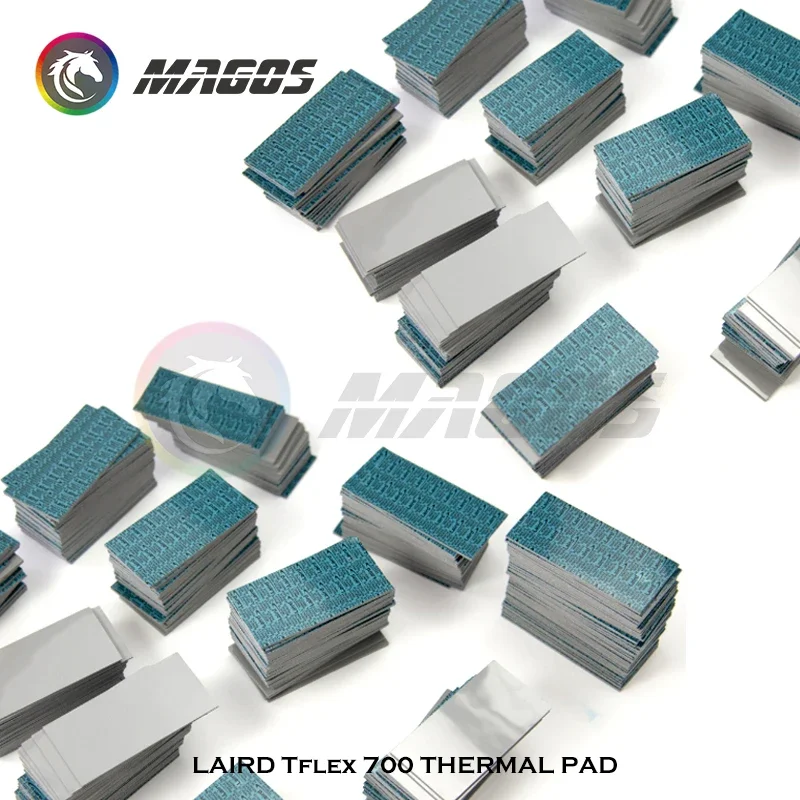 LAIRD Tflex 700 5W/mK GPU CPU RAM SSD disipador de calor almohadilla de silicona conductora de refrigeración 40*80mm/100*100mm almohadilla térmica de alta calidad