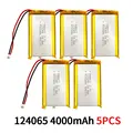 124065-4000mAh  5PCS