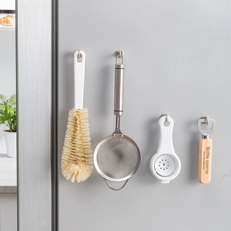 Potente gancho magnético, gancho magnético fuerte, gancho para colgar en la pared, colgador para colgar llaves para organización de almacenamiento de cocina y hogar - imagen 5