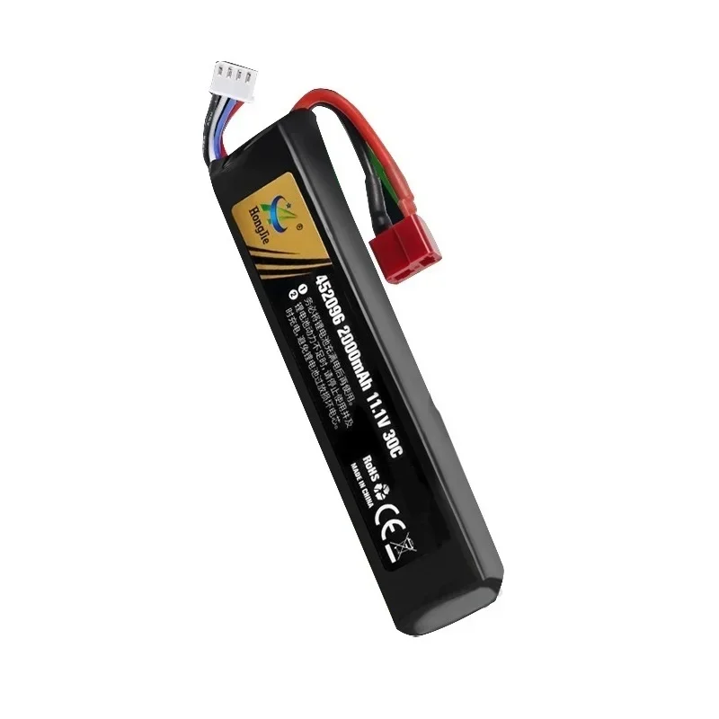 Batería de polímero de litio de 11,1 V y 2000mAh para pistola de agua Airsoft 3S 30C 452096 batería para Airsoft BB pistola de aire juguetes eléctricos piezas de pistolas - imagen 2