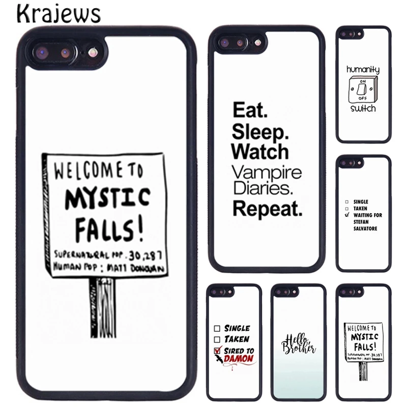 Krajews The Vampire Diaries citas arte funda de teléfono para iPhone 17 Air 16 15 14 11 12 13 Pro MAX Plus funda coque