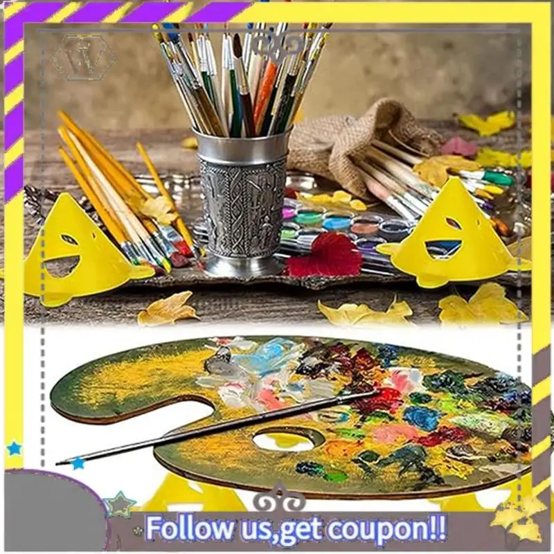 Nuevo 24 Uds. Soporte de pirámide de pintor, Mini trípode de pintura, barrera de rodillo a prueba de viento, señales de barrera para limpieza de pinturas al óleo de pintura duraderas