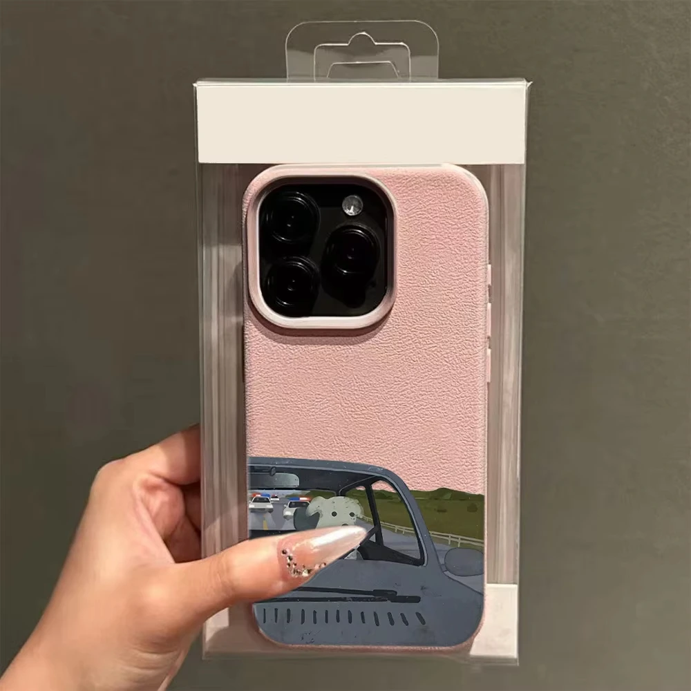 Funda de teléfono con dibujos divertidos para parejas de perros para iPhone 16 Pro Max Coque 15 Pro Max 14 13 12 11 17 Air X XR Funda suave a prueba de golpes - imagen 5