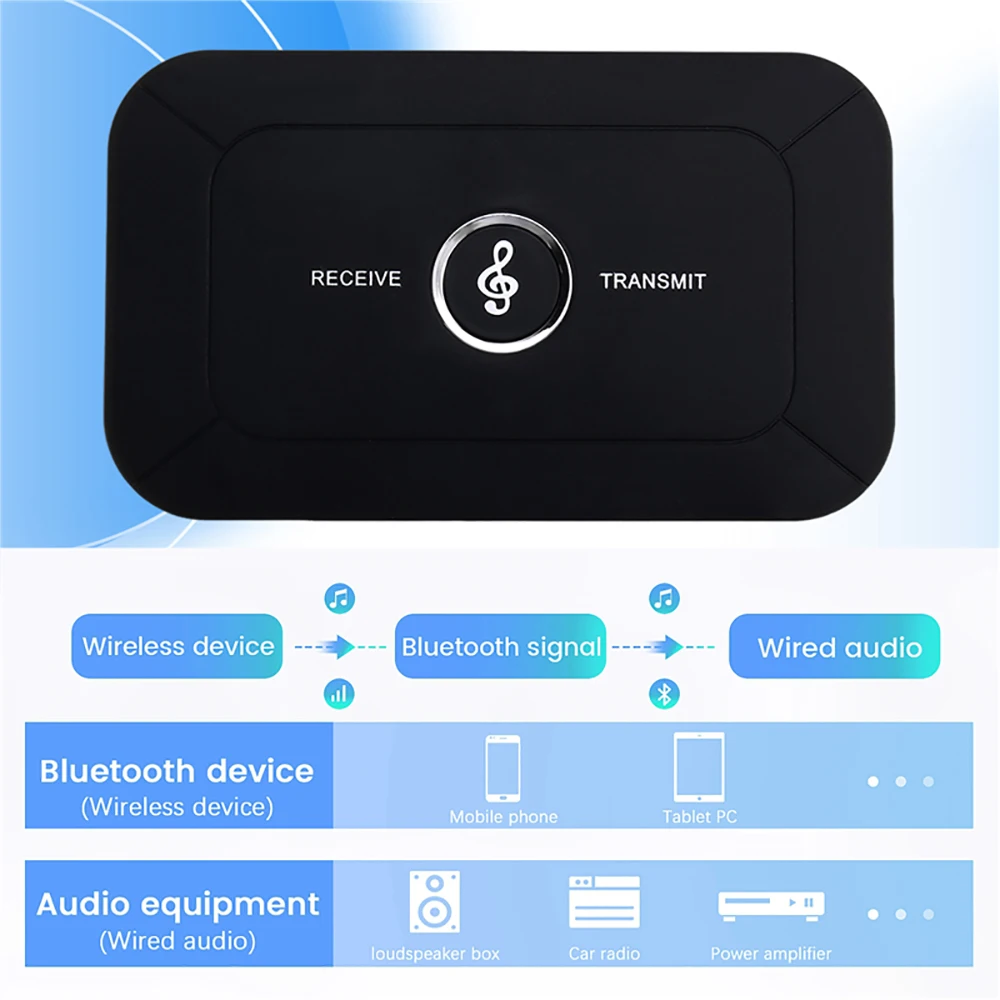 Receptor y transmisor de Audio Bluetooth 5,3, conector auxiliar RCA de 3,5mm, Dongle USB, adaptador inalámbrico de música para coche, PC, TV, auriculares, altavoz - imagen 2