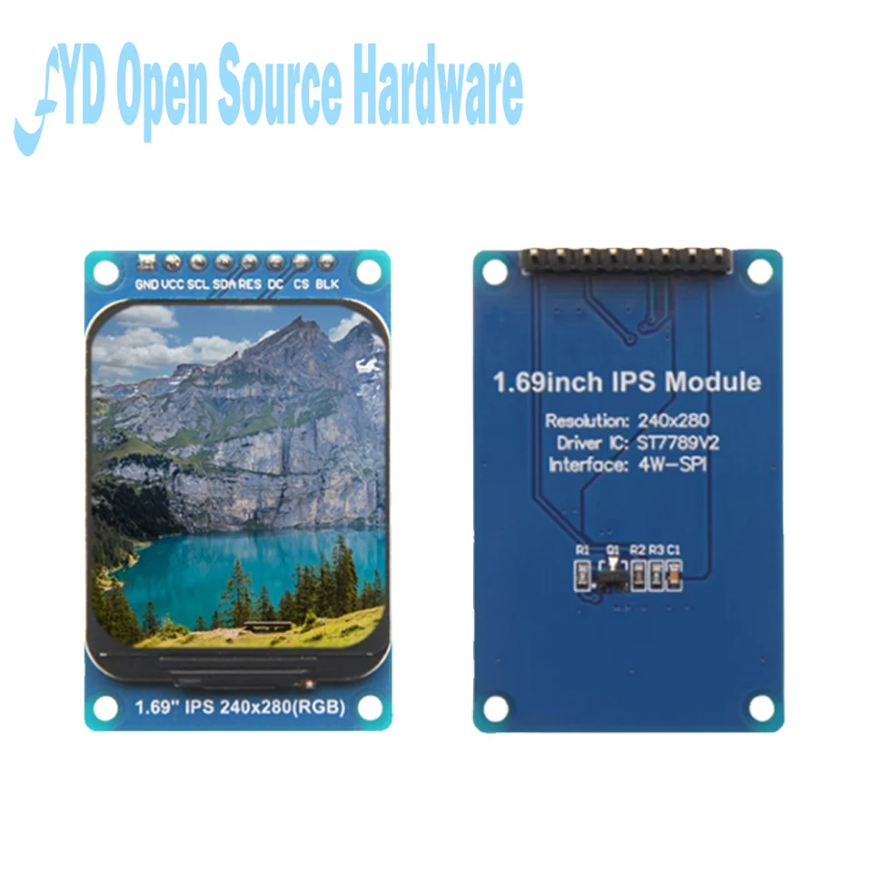 Pantalla LCD de 1,69 pulgadas Ips con ángulo de visión completo, pantalla LCD, módulo de pantalla a Color, puerto serie HD 240x280 - imagen 2