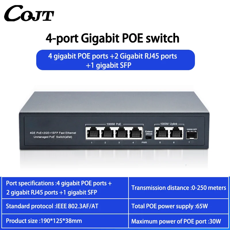 4 port poe 1000mbs