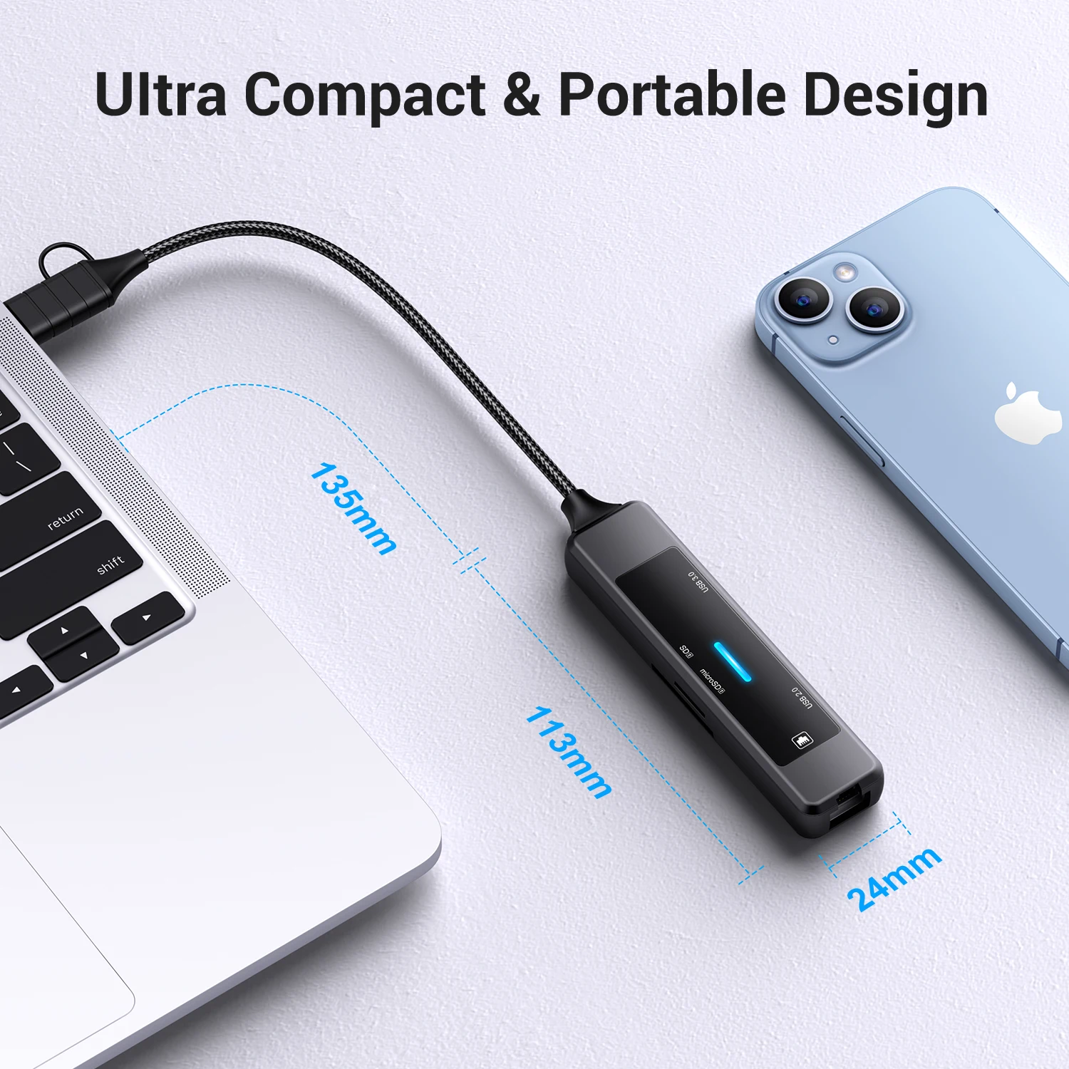 5-Port USB C Hub 4K HDMI Compatible with PD Fast Charge USB 3.0 & 2.0 Type-C Charging Dock for MacBook iPad Samsung - imagen 5